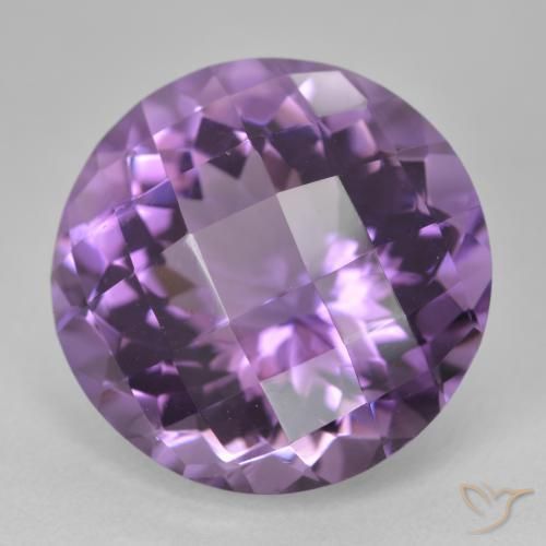 Ametista Violeta médio Natural 19.88ct, Redondo, VVS-VS