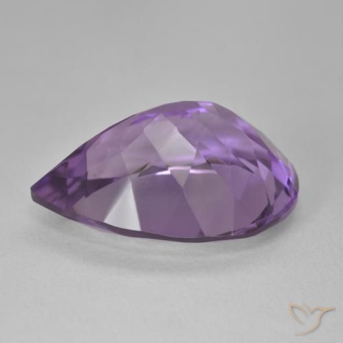 Ametista Violeta médio Natural 16.68ct, Formato de pêra, VVS-VS