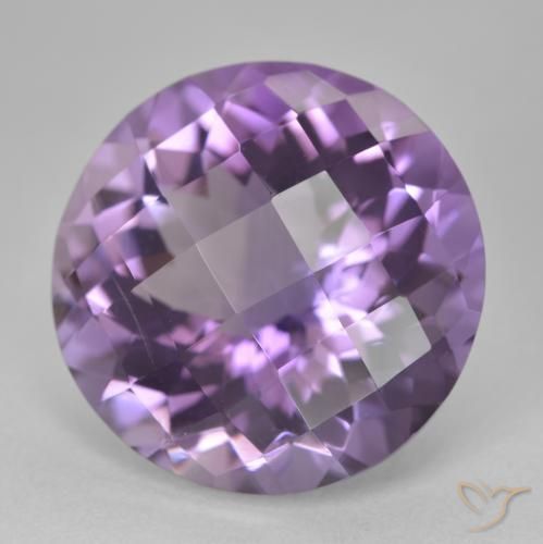 Ametista Violeta médio Natural 19.33ct, Redondo, VVS-VS