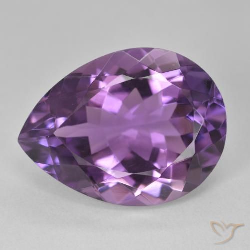 18.51ct Natural Violeta-rosa médio Ametista, Formato de pêra, VVS-VS