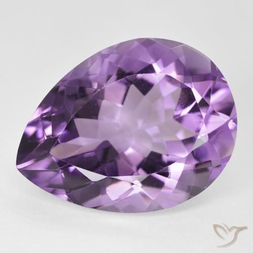 17.59ct Natural Violeta-rosa médio Ametista, Formato de pêra, VVS