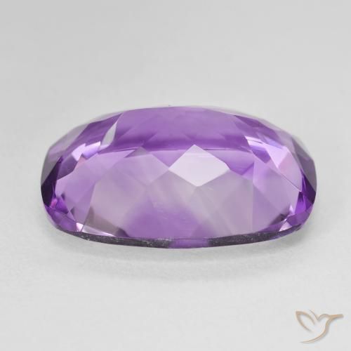 Ametista Violeta Púrpura Médio Natural 16.66ct, Almofada, VVS
