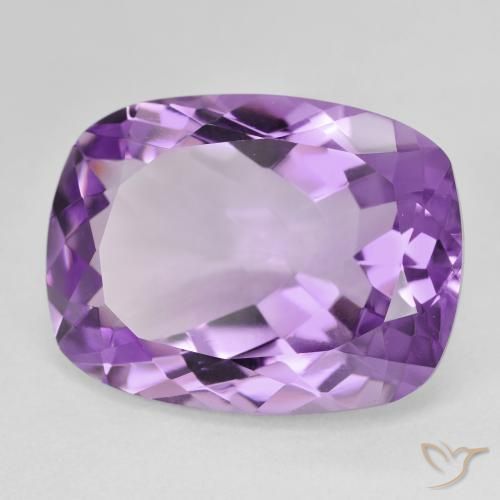 Ametista Violeta Púrpura Natural 17.64ct, Almofada, VVS