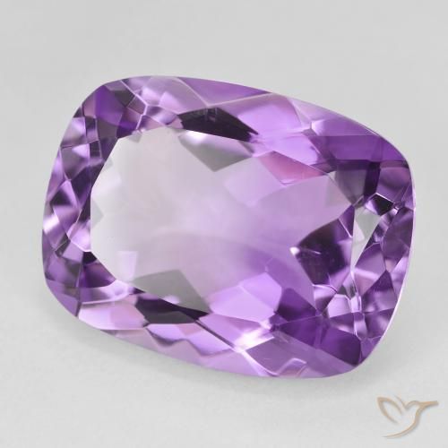 Ametista Violeta Púrpura Natural 17.76ct, Almofada, VVS