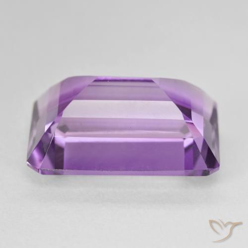 Ametista Violeta Púrpura Natural 15.55ct, Corte Octógono / Esmeralda, VVS-VS