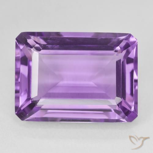 15.58ct Natural Violeta Púrpura Médio Ametista, Corte Esmeralda, VS