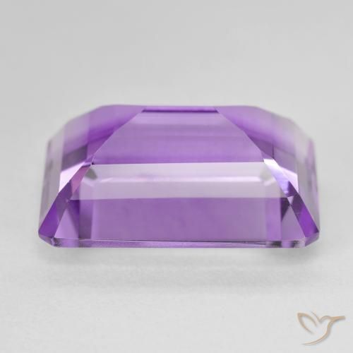 Ametista Violeta Púrpura Médio Natural 15.58ct, Corte Octógono / Esmeralda, VS