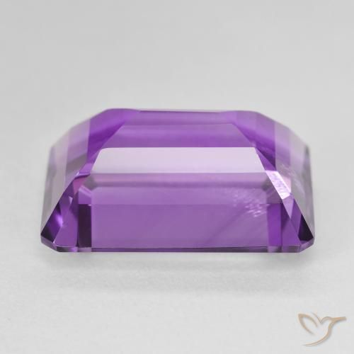 Ametista Violeta Púrpura Médio Natural 15.66ct, Corte Octógono / Esmeralda, VS