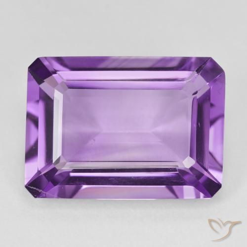 12.21ct Natural Violeta Púrpura Médio Ametista, Corte Esmeralda, VVS-VS