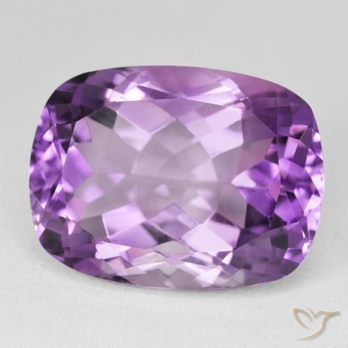 Ametista Violeta Claro-Médio Natural 20.45ct, Almofada, VVS-VS