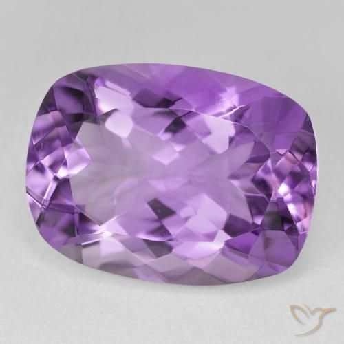 Ametista Violeta Vívido Natural 17.58ct, Almofada, VVS-VS
