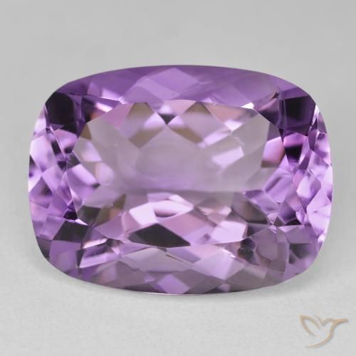 19.00ct Natural Violeta Claro-Médio Ametista, Almofada, VVS-VS