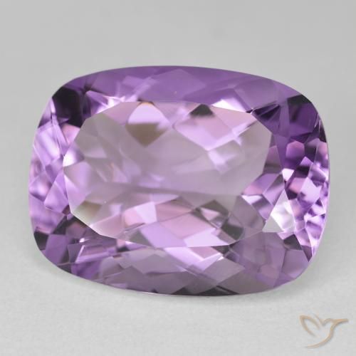 Ametista Violeta Claro-Médio Natural 19.00ct, Almofada, VVS-VS