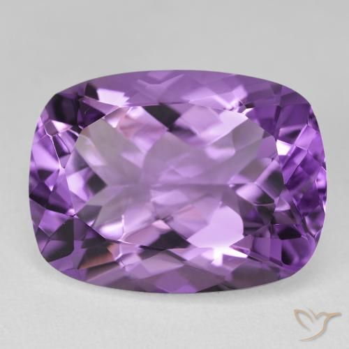18.40ct Natural Medium Light-Violet Ametista, Almofada, VVS-VS