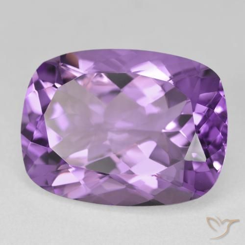 Ametista Medium Light-Violet Natural 18.40ct, Almofada, VVS-VS