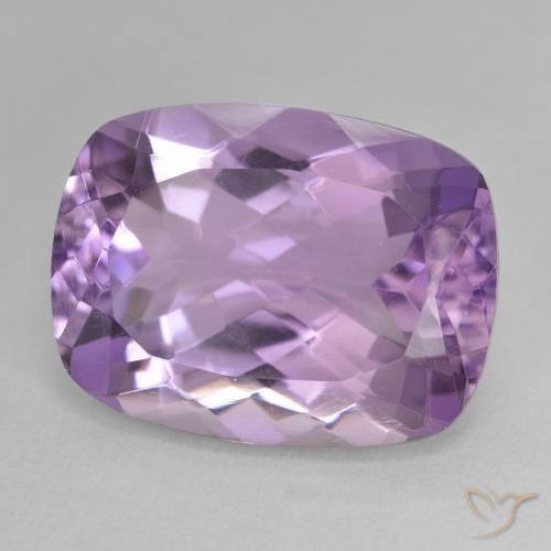 Ametista Violeta rosa médio Natural 18.93ct, Almofada, VVS