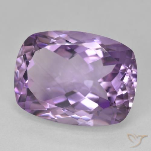 Ametista Violeta médio Natural 20.06ct, Almofada, VVS