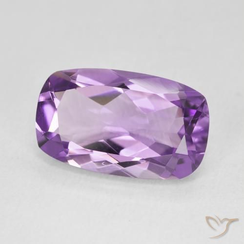 Ametista Violeta médio Natural 5.59ct, Almofada, VVS