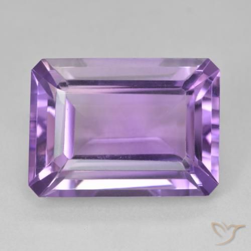 15.44ct Natural Violeta Púrpura Profundo Ametista, Corte Esmeralda, VVS
