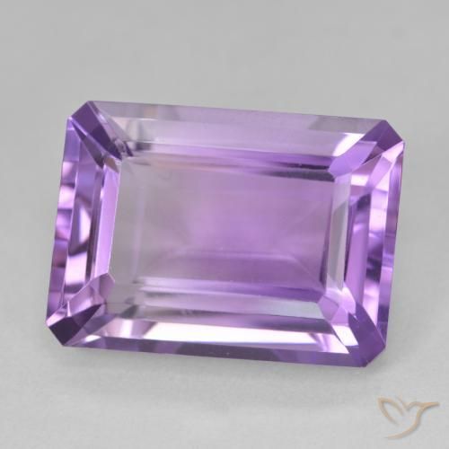 Ametista Violeta Púrpura Profundo Natural 15.44ct, Corte Octógono / Esmeralda, VVS