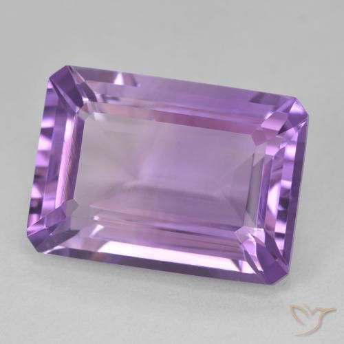Ametista Violeta Púrpura Médio Natural 15.60ct, Corte Octógono / Esmeralda, VVS