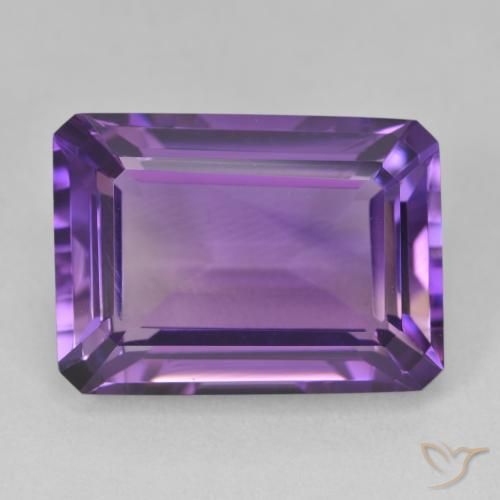 15.67ct Natural Violeta médio Ametista, Corte Esmeralda, VVS