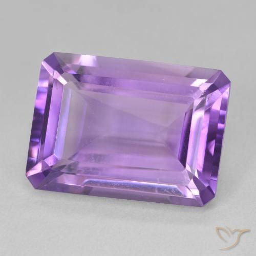 Ametista Violeta Intenso Natural 13.48ct, Corte Octógono / Esmeralda, VVS-VS