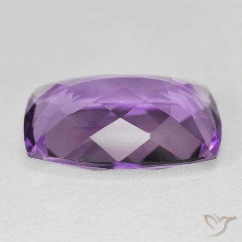 Ametista Violeta Púrpura Natural 17.29ct, Almofada, VVS