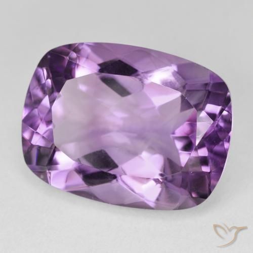 Ametista Violeta Claro-Médio Natural 17.69ct, Almofada, VVS-VS