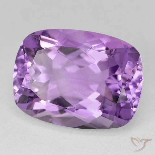 Ametista Violeta Claro-Médio Natural 19.24ct, Almofada, VVS-VS