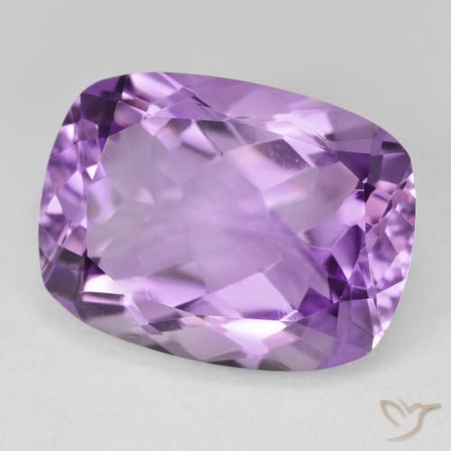 Ametista Violeta Claro-Médio Natural 18.37ct, Almofada, VVS-VS