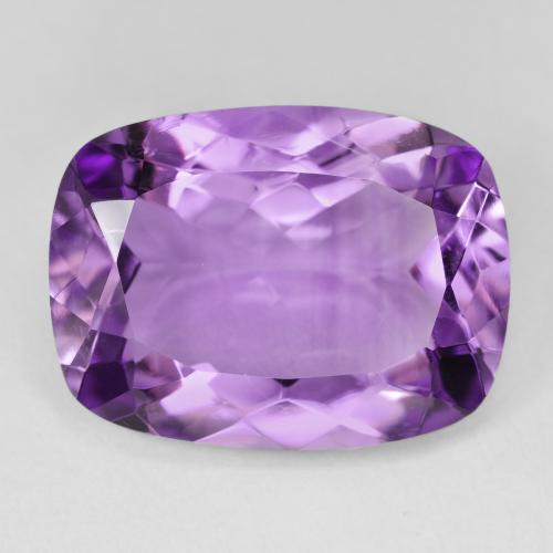15.62ct Natural Medium Light Purplish-Violet Ametista, Almofada, VVS-VS