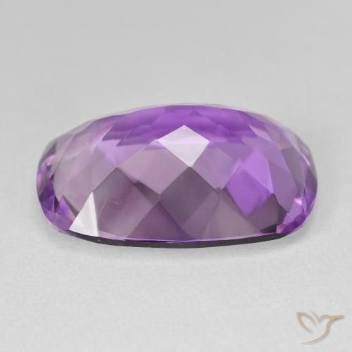 Ametista Violeta médio Natural 15.61ct, Almofada, VVS-VS