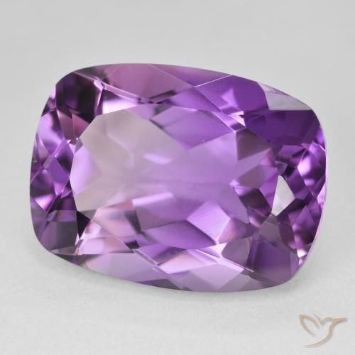 Ametista Violeta médio Natural 18.71ct, Almofada, VVS