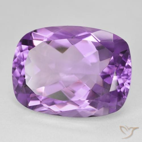 Ametista Medium Dark-Violet Natural 18.82ct, Almofada, VVS