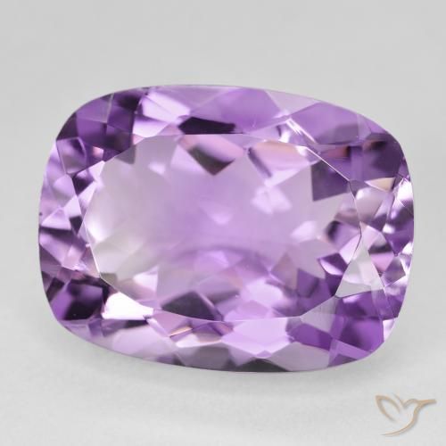Ametista Violeta rosa médio Natural 18.76ct, Almofada, VS