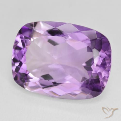 Ametista Violeta médio Natural 17.51ct, Almofada, VS