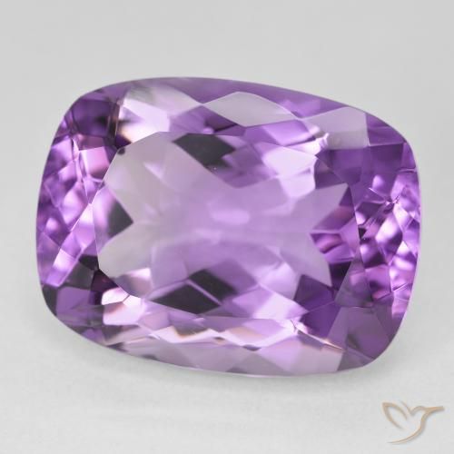 Ametista Violeta Claro-Médio Natural 19.53ct, Almofada, VVS