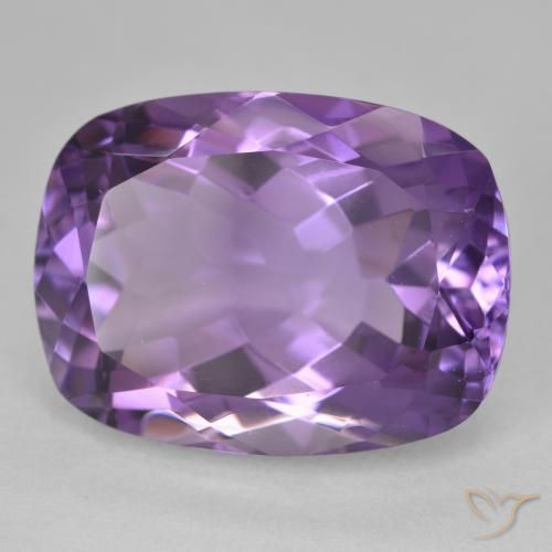 Ametista Violeta médio Natural 20.86ct, Almofada, VVS
