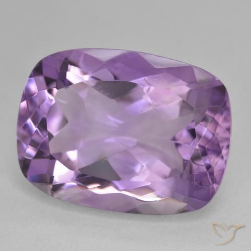 Ametista Violeta médio Natural 18.69ct, Almofada, VVS