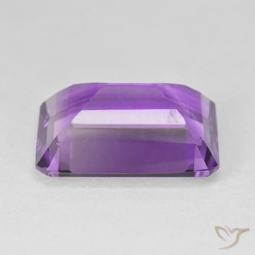 Ametista violeta natural 14,38ct, corte esmeralda, VVS-VS
