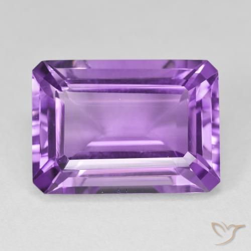 15.32ct Natural Violeta Vívido Ametista, Corte Esmeralda, VVS-VS
