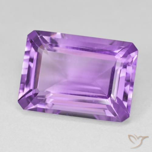 Ametista Violeta Vívido Natural 15.32ct, Corte Octógono / Esmeralda, VVS-VS
