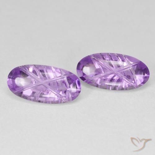 Pedras preciosas de Ametista Violeta Púrpura Médio natural de 4.09 ct, oval, Transparente