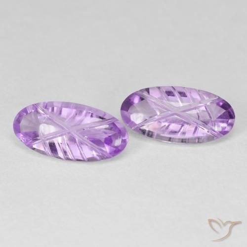 Pedras preciosas de Ametista Violeta Rosado Brilhante natural de 3.46 ct, oval, Transparente