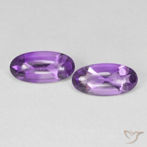 2.28ctw Natural Violeta médio Ametista, oval, Transparente