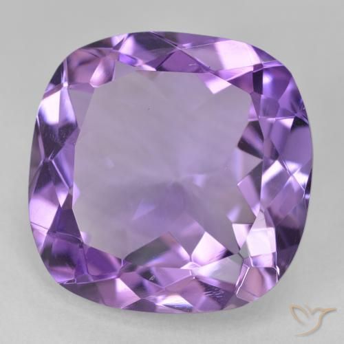 Ametista Violeta médio Natural 17.69ct, Almofada, VVS