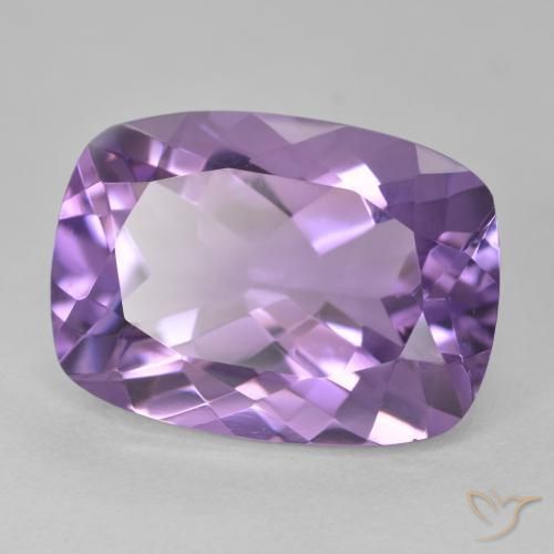 Ametista Violeta médio Natural 12.90ct, Almofada, VVS