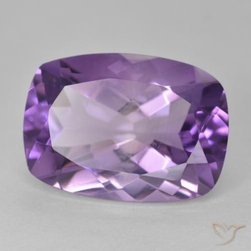 Ametista Violeta médio Natural 12.56ct, Almofada, VVS