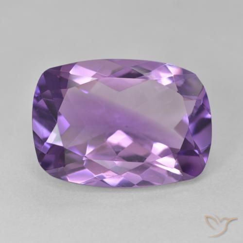 11.39ct Natural Medium Light Purplish-Violet Ametista, Almofada, VVS